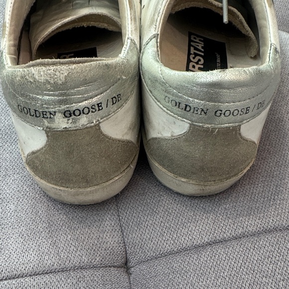 Cream and Gray Superstar Sneakers